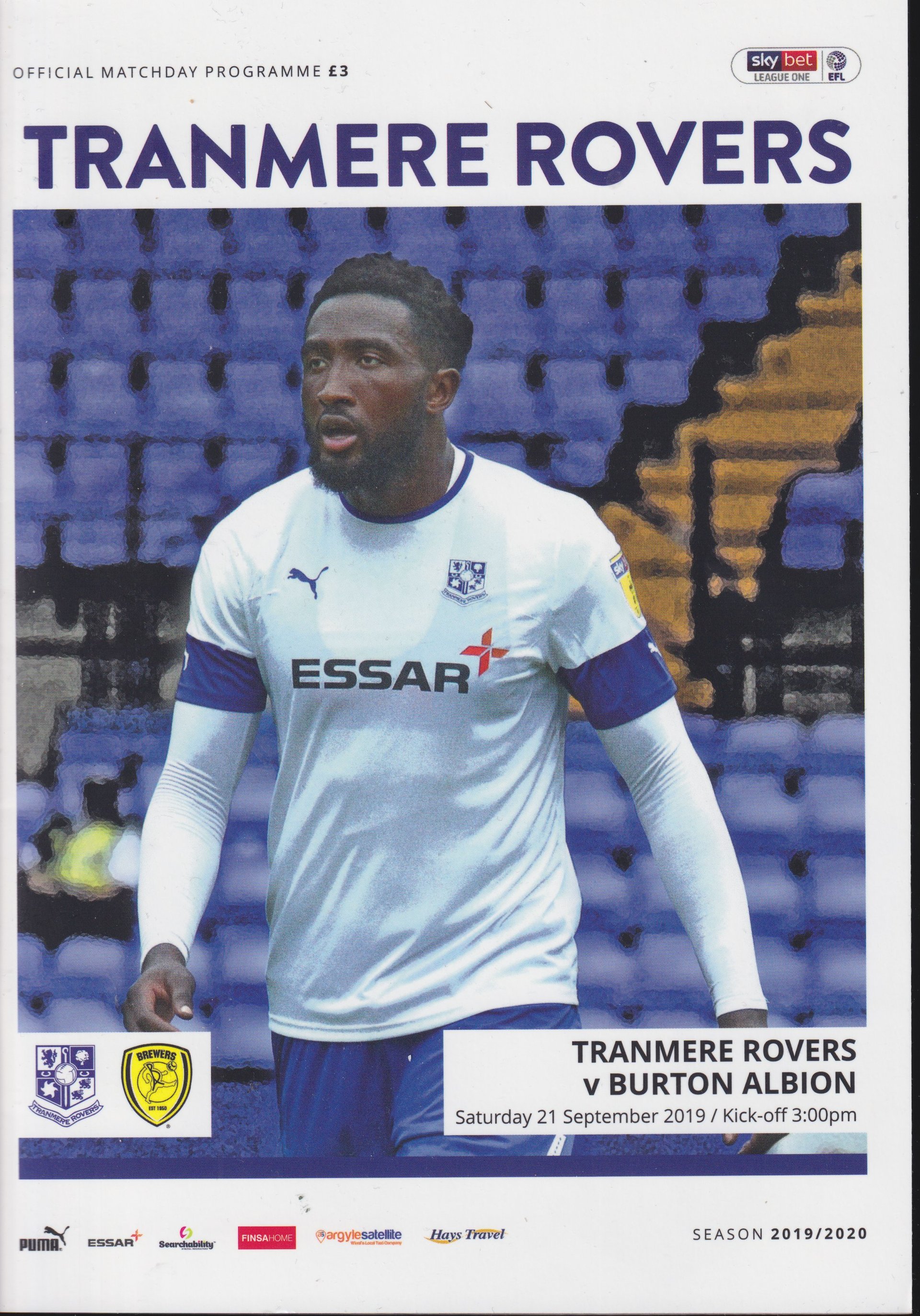 Tranmere Rovers v Burton Albion match programme